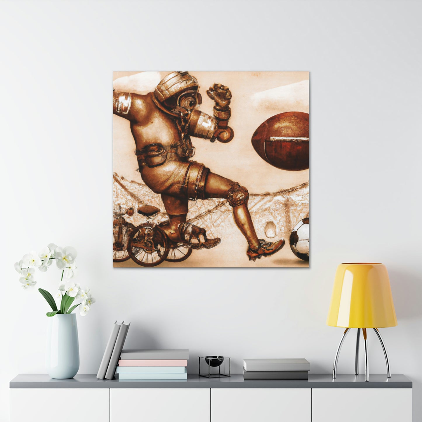 "Mechanical Football Futurism" - Canvas