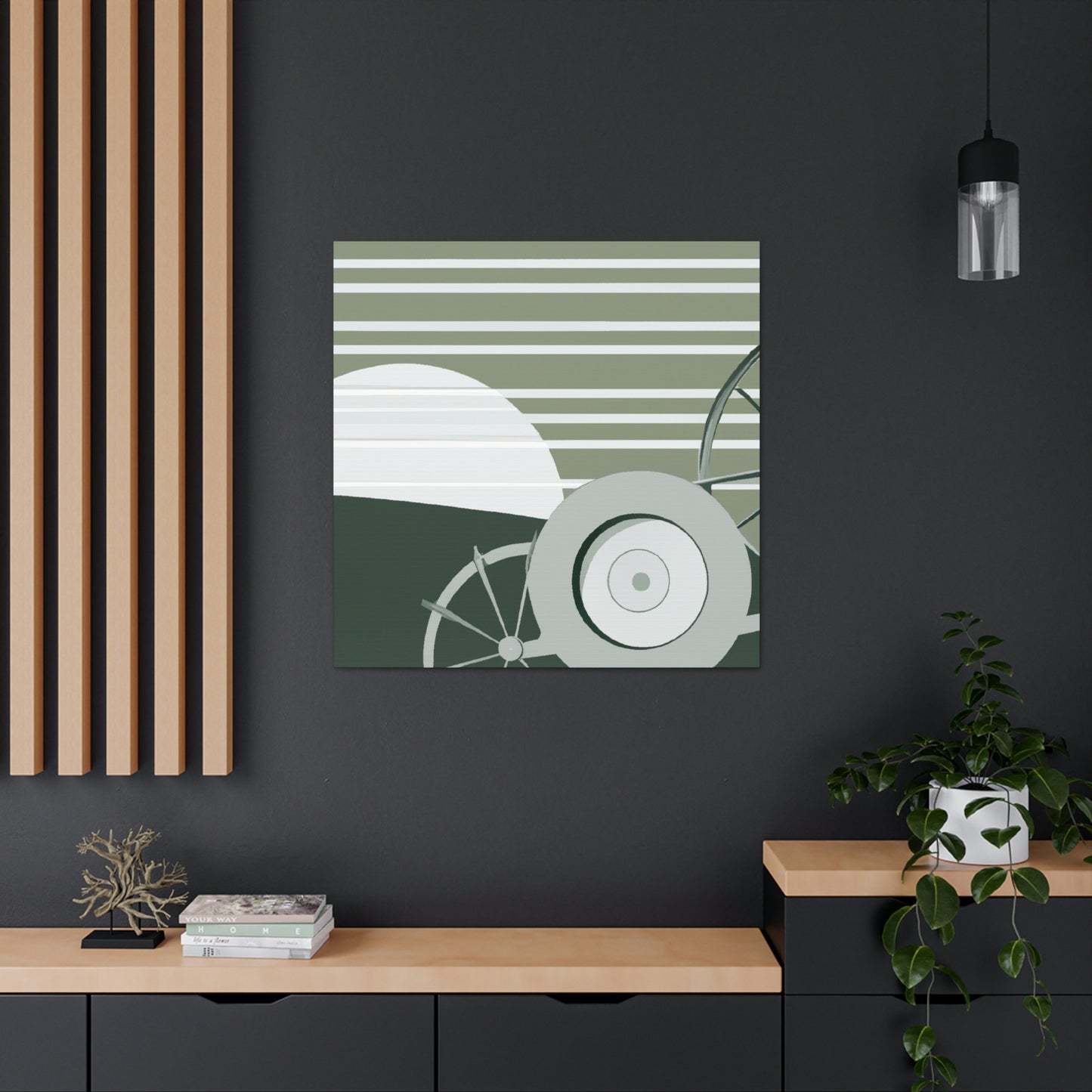 "Industrial Disc Harrow Scene" - Canvas