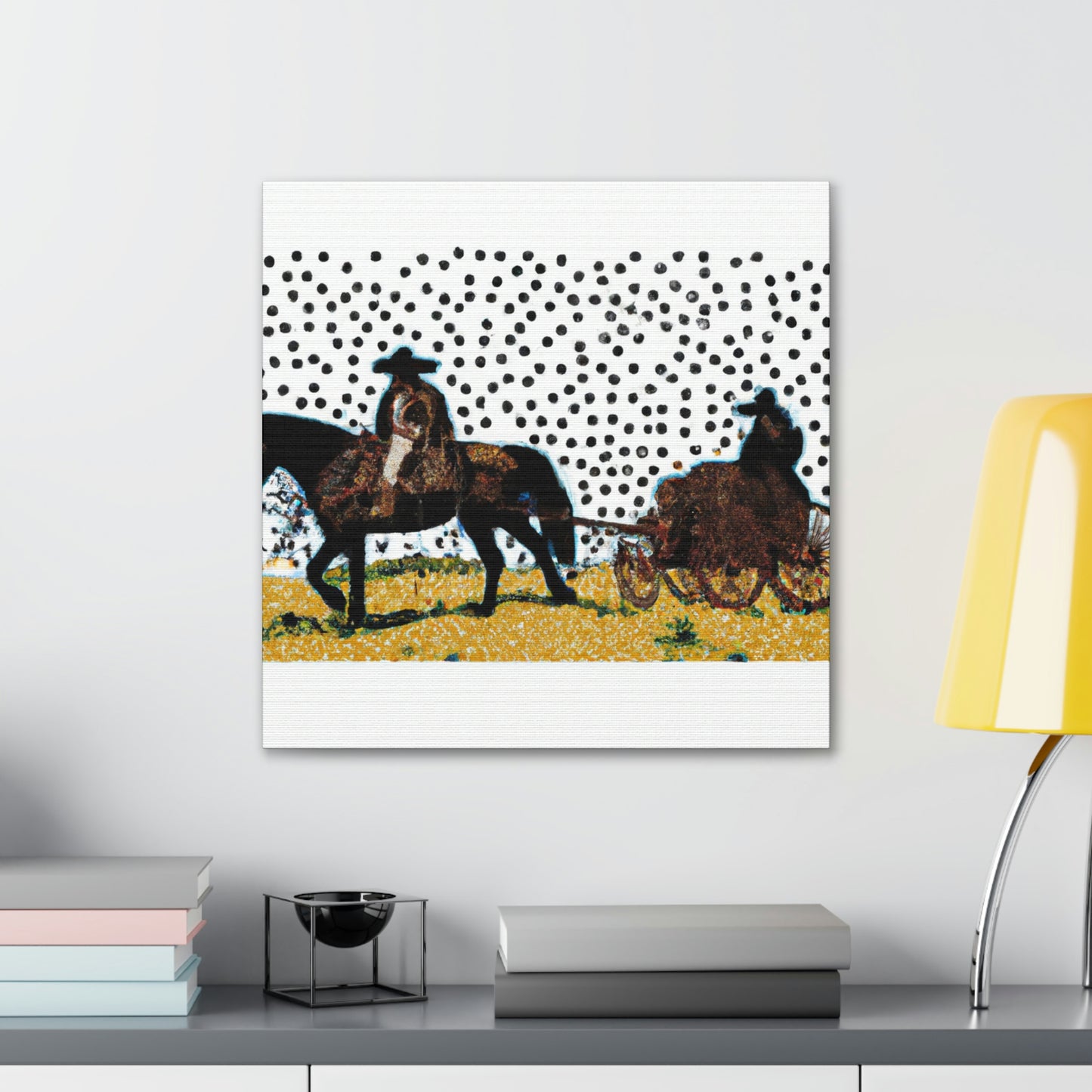 Stagecoach in Pointillism - Canvas