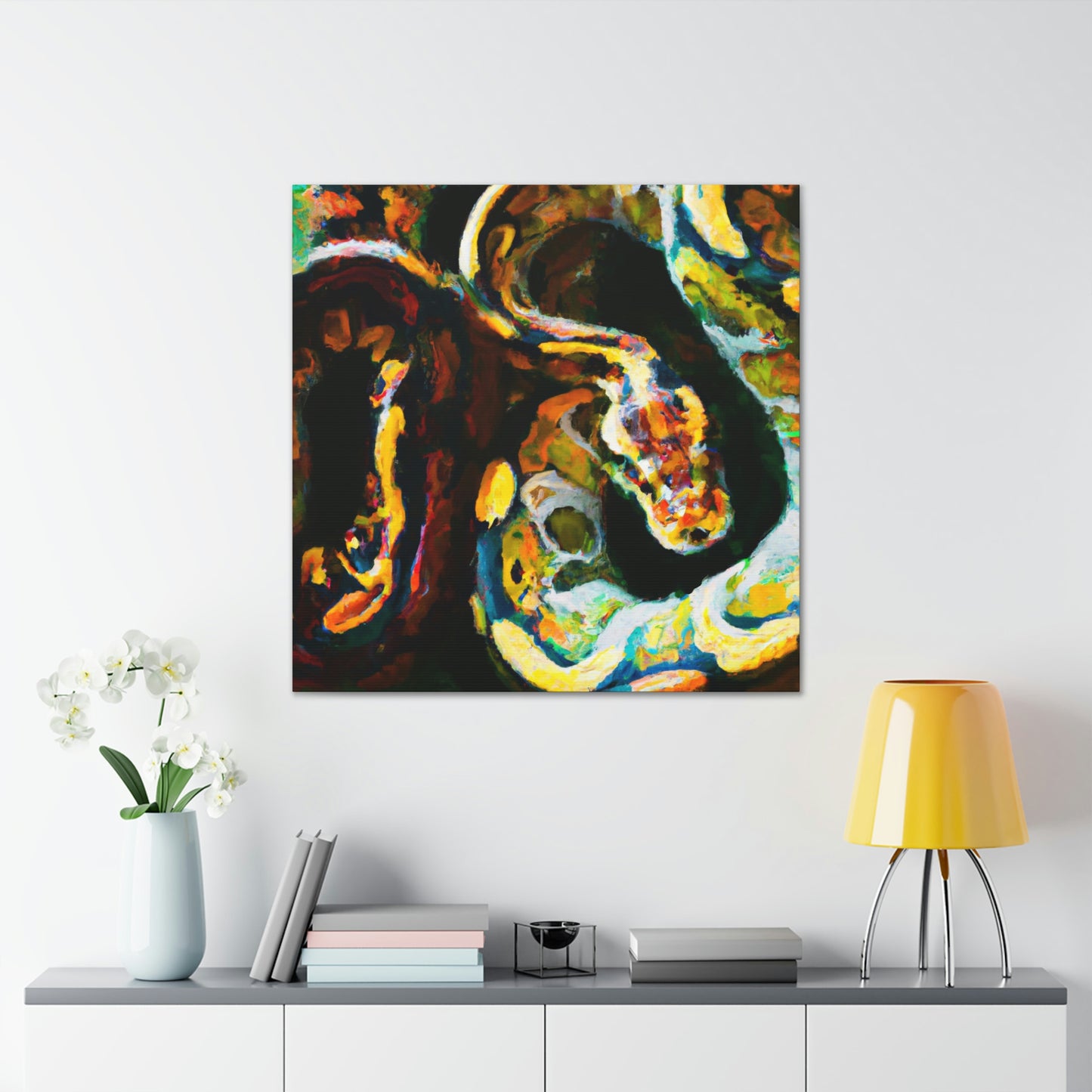 "Ball Python Reflection 1940" - Canvas