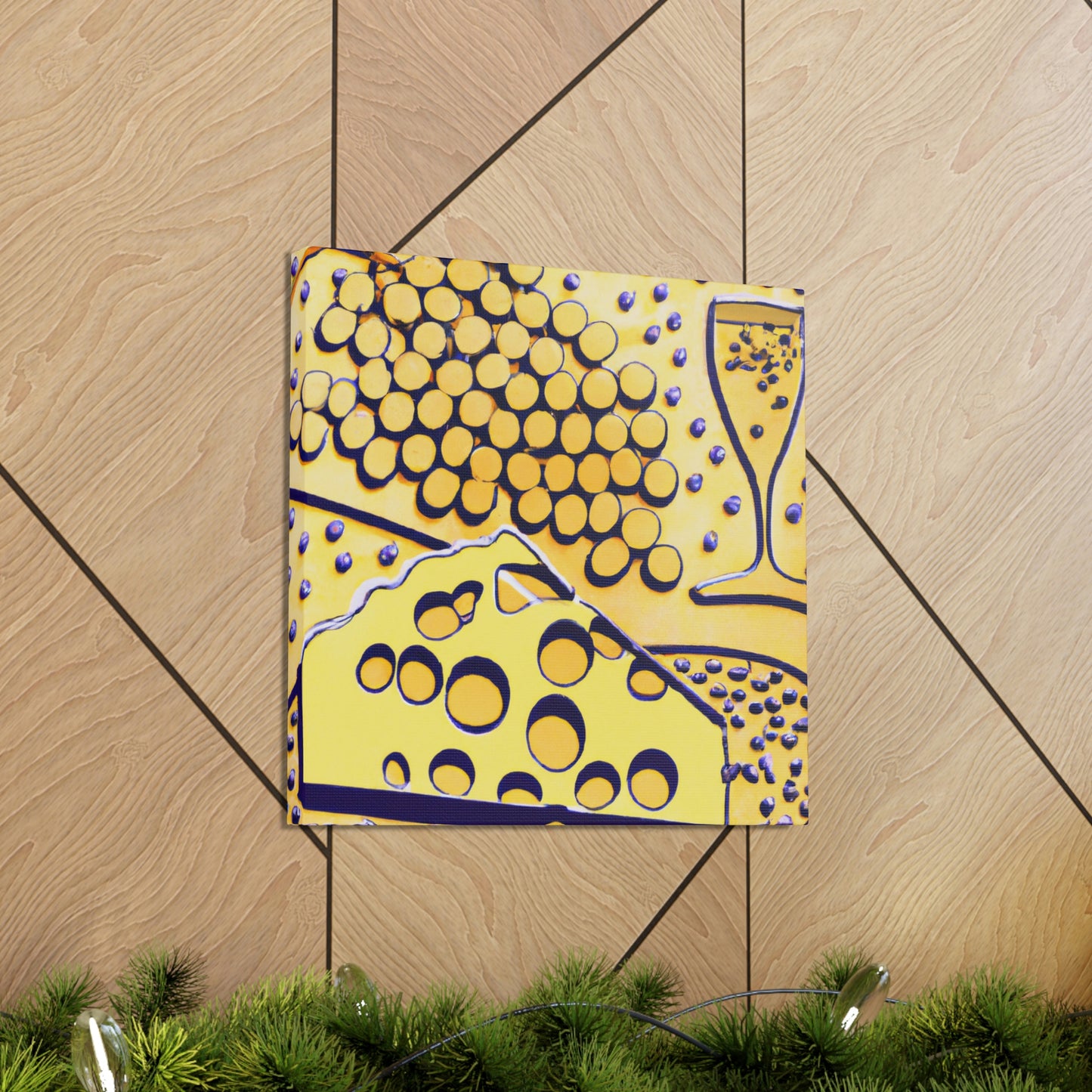 Cheese Grapes Mosaic - Canvas