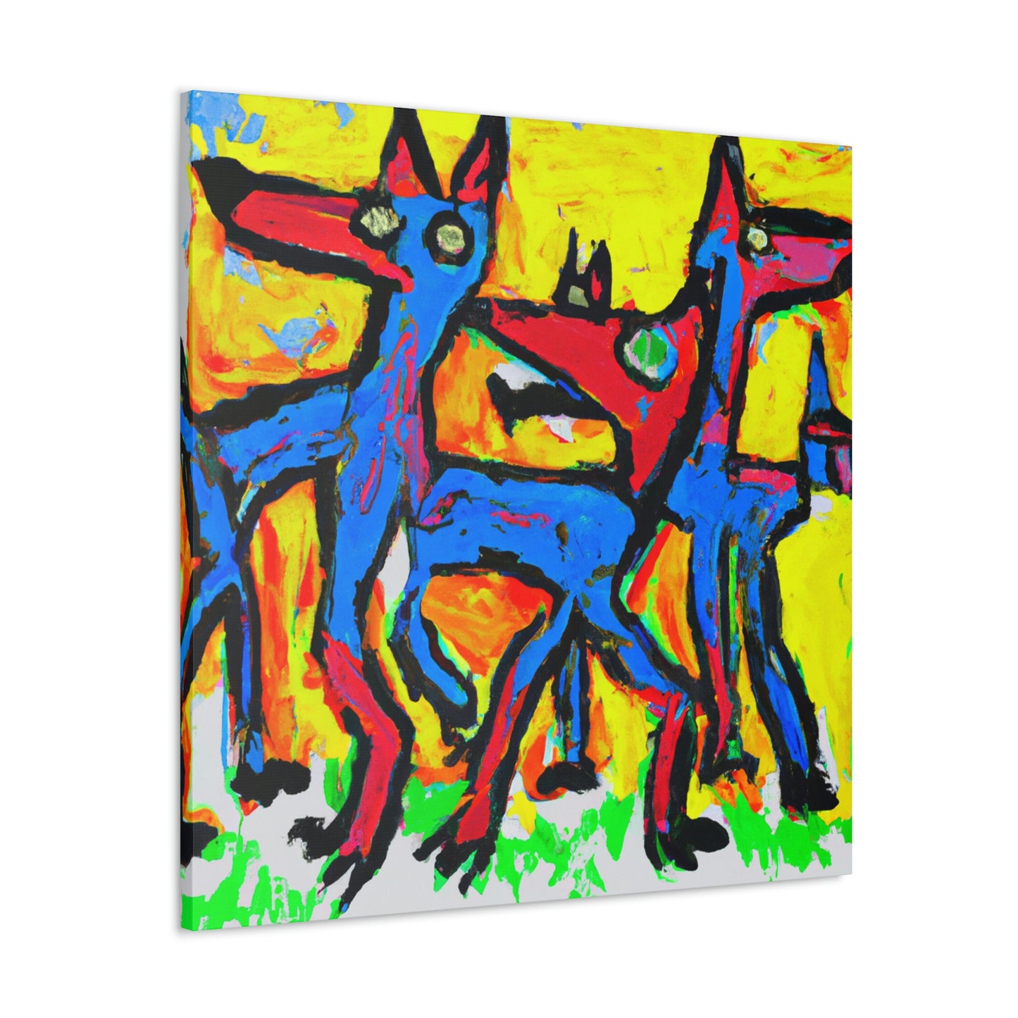 Coyotes in Expressionism - Canvas