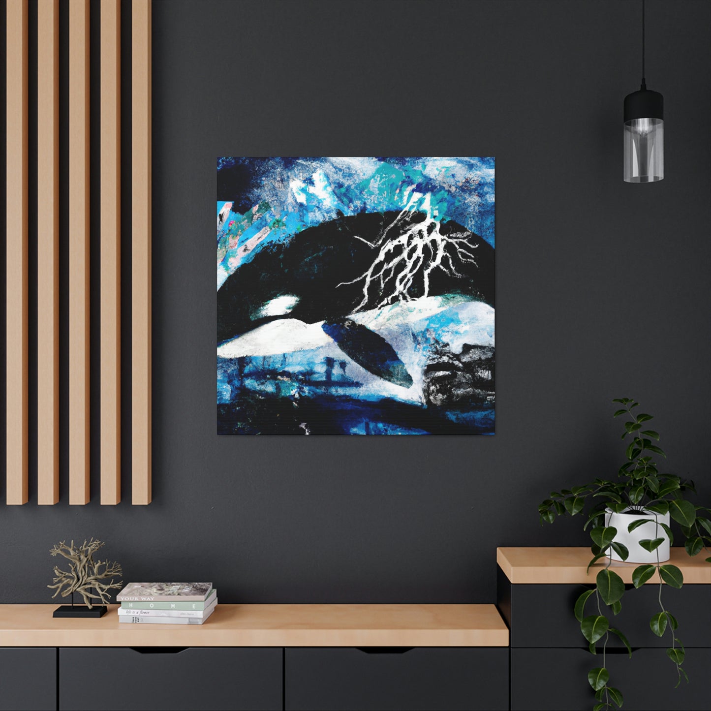 Whale in Abstract Form - Canvas