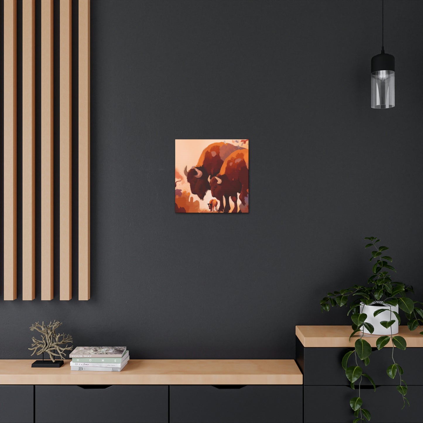 "Bison in Art Deco" - Canvas