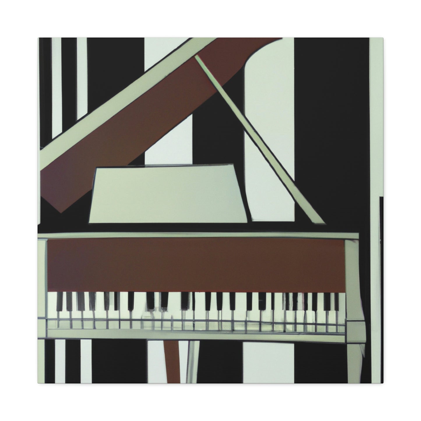 "Piano's Artful Cadence" - Canvas