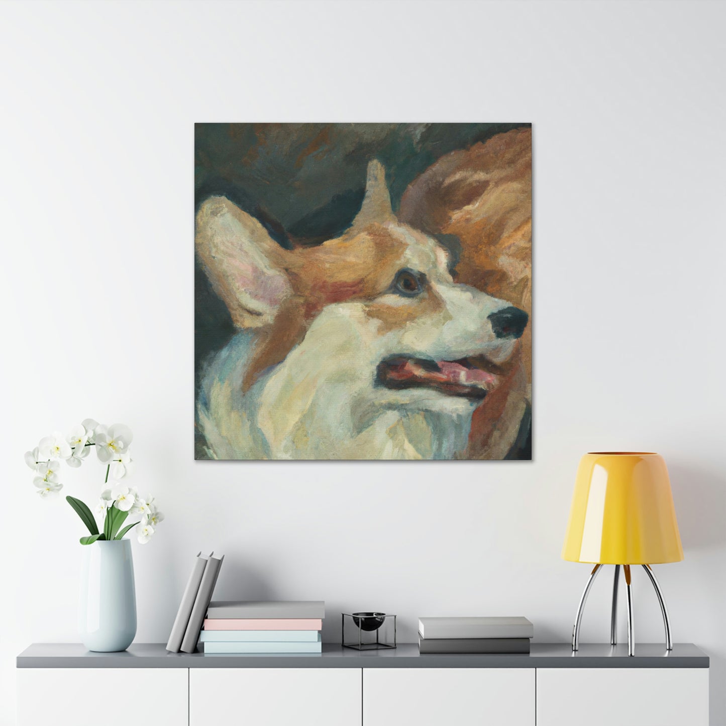 Corgi's Surreal Dream - Canvas