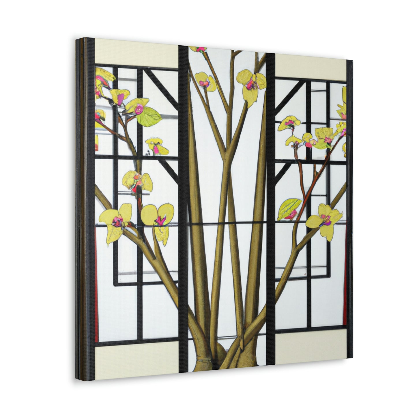 Vibrant Deco Dogwood - Canvas