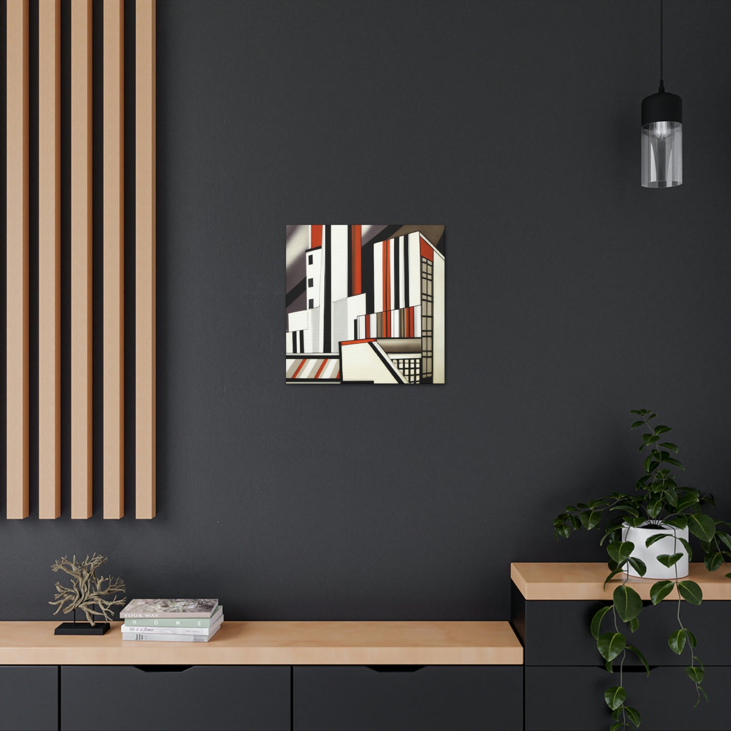 "Elegant Industrial Symmetry" - Canvas