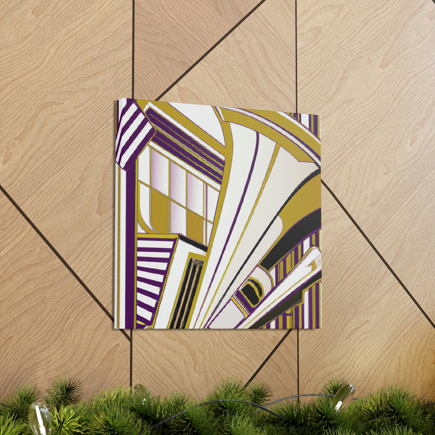 "Rising Deco Trumpet" - Canvas