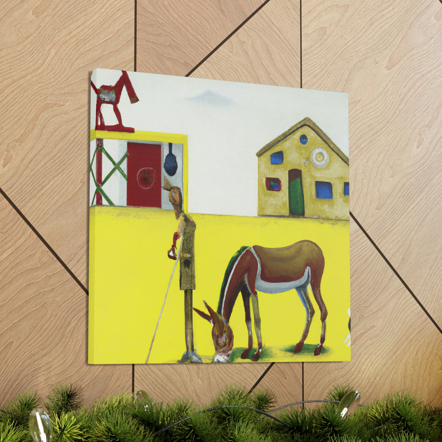 Mules in Dreamscape. - Canvas