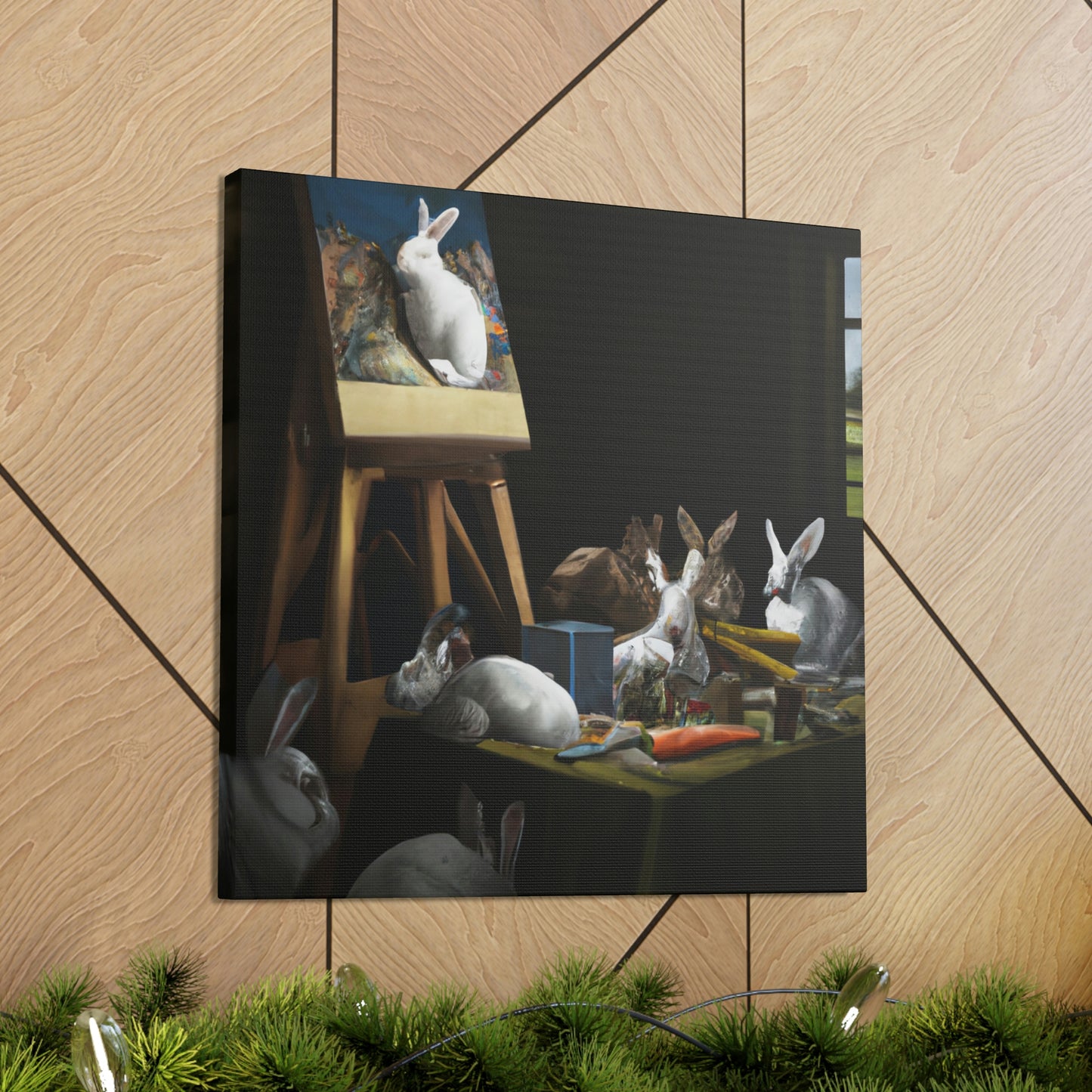 Rabbit in Spectrum Colors - Canvas