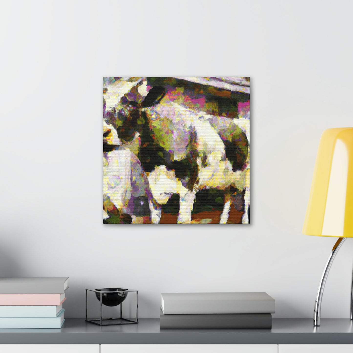 Milking a Countryside Cow - Canvas