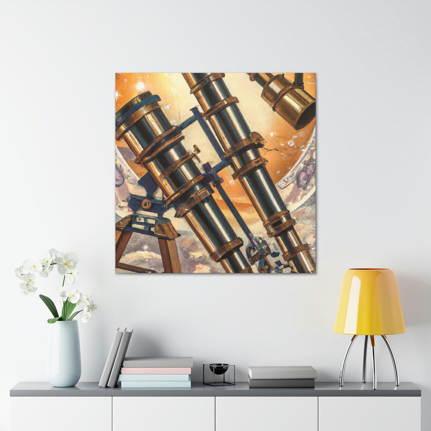 "Stargazing Telescopes Dream" - Canvas