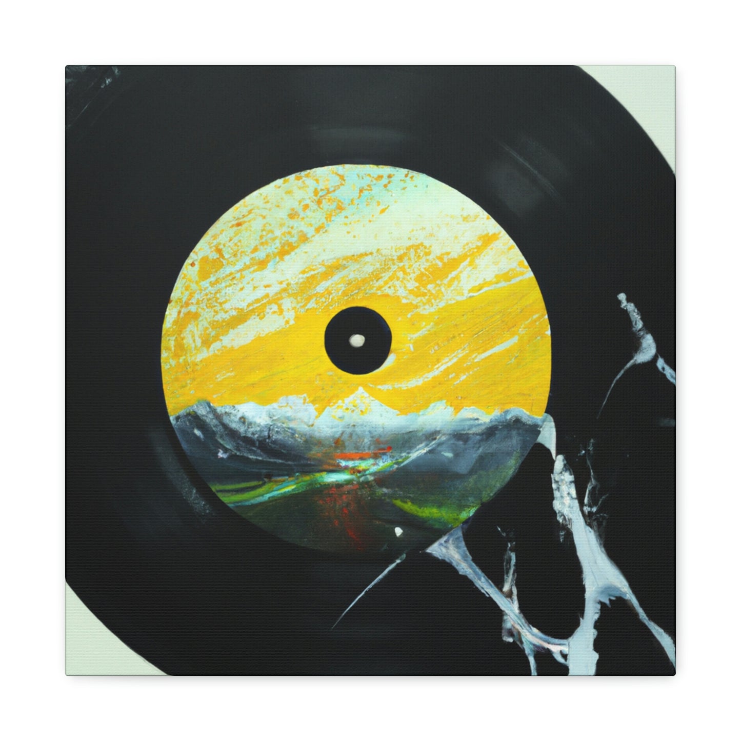 Vinyl Record Reflection - Canvas