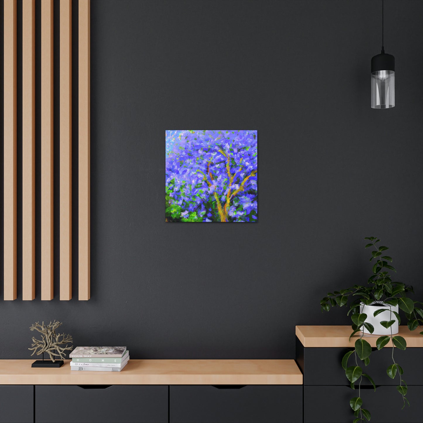 Jacaranda Tree Reflection - Canvas