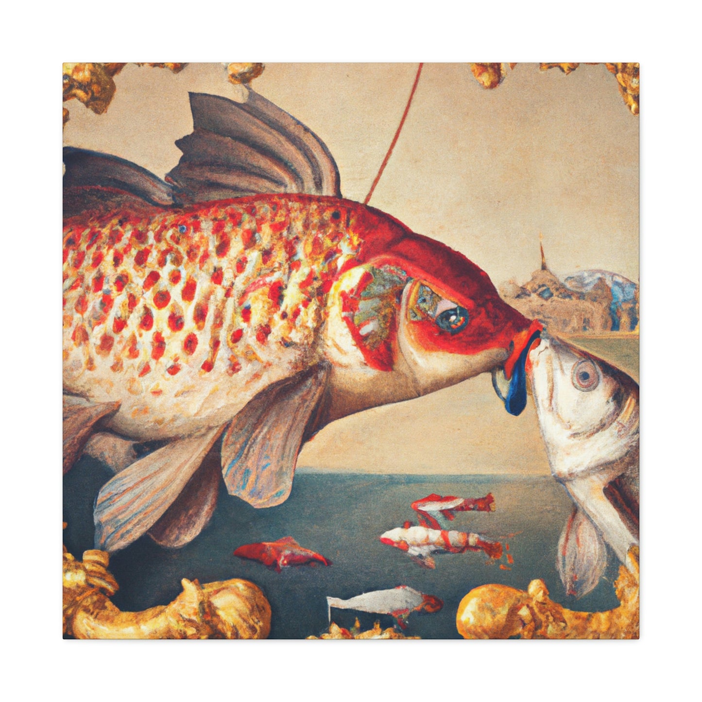 School of Fish Swimming - Canvas