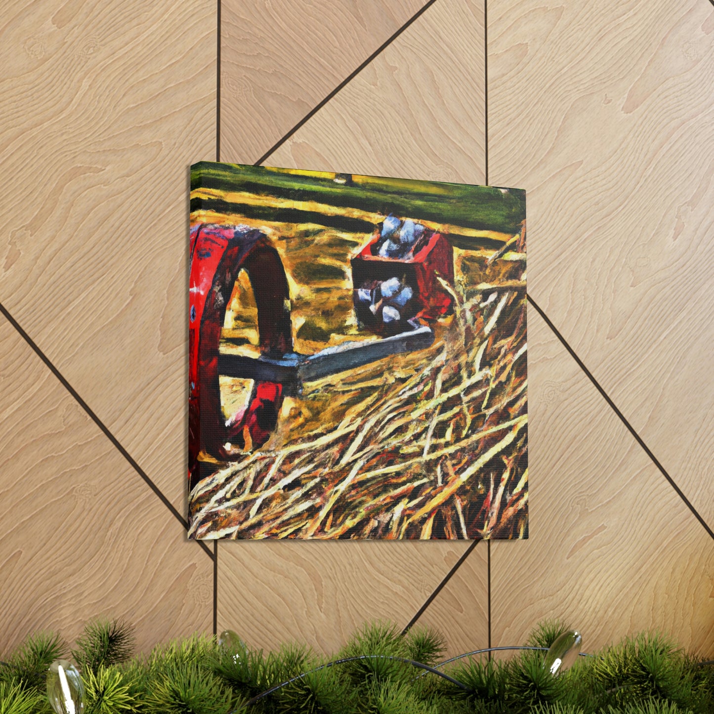 "Hay Balers Bustling Color" - Canvas