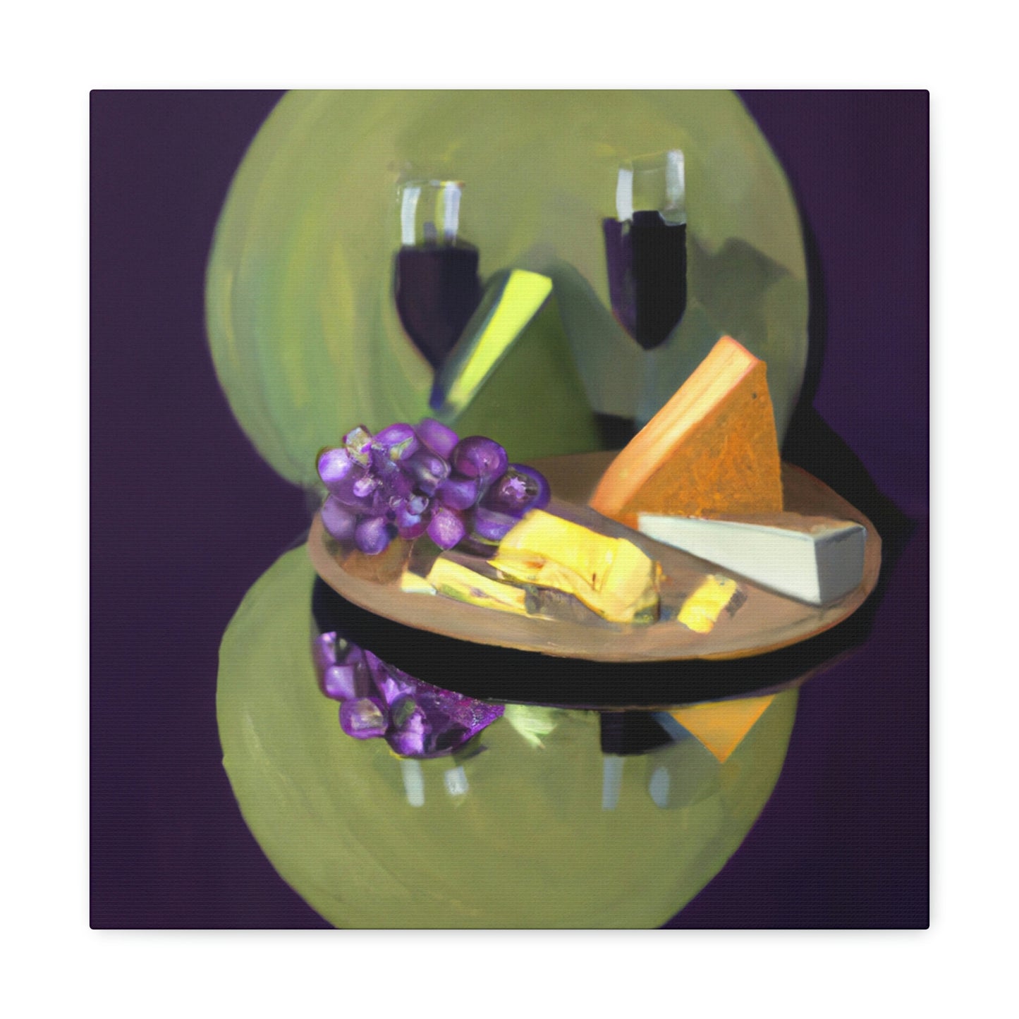 Grapes and Cheese Feast - Canvas