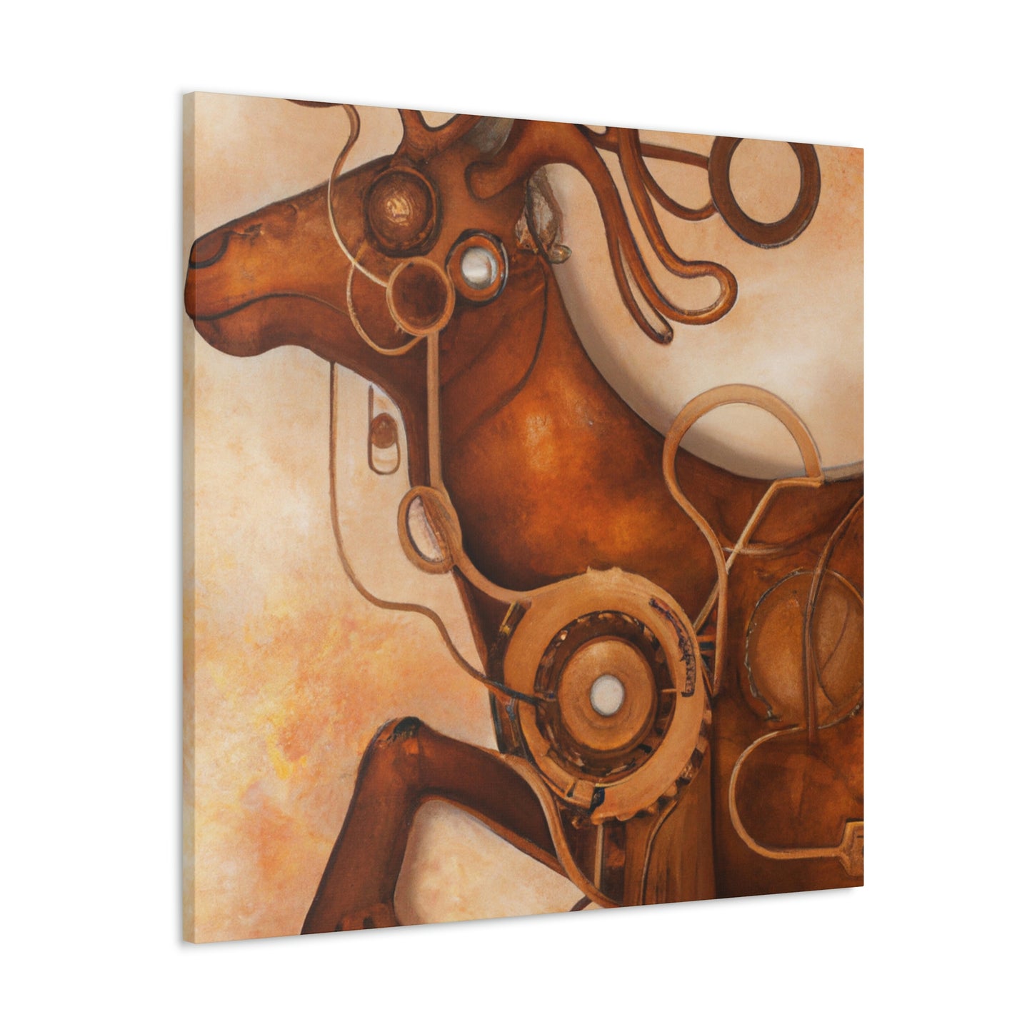 Elk in Steampunk Times - Canvas