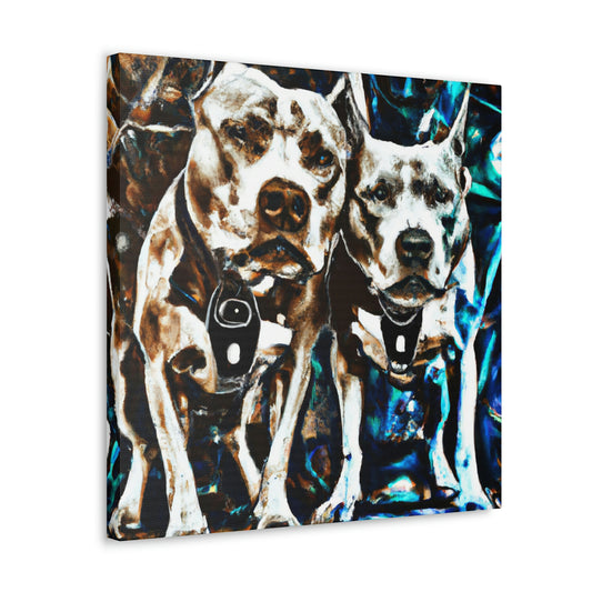 "Pitbull Dreams Surreal" - Canvas