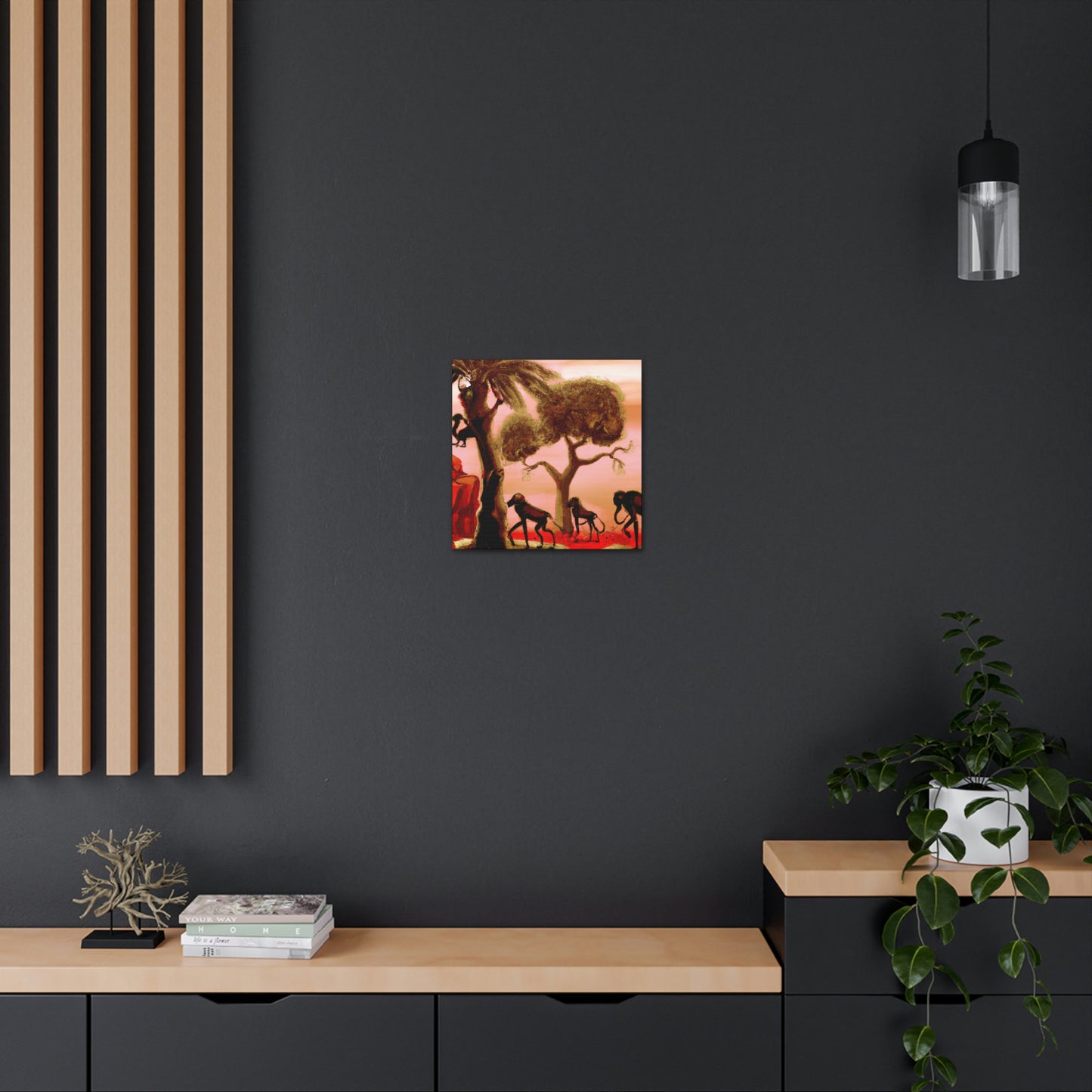 "Baboon Grandeur in Deco" - Canvas