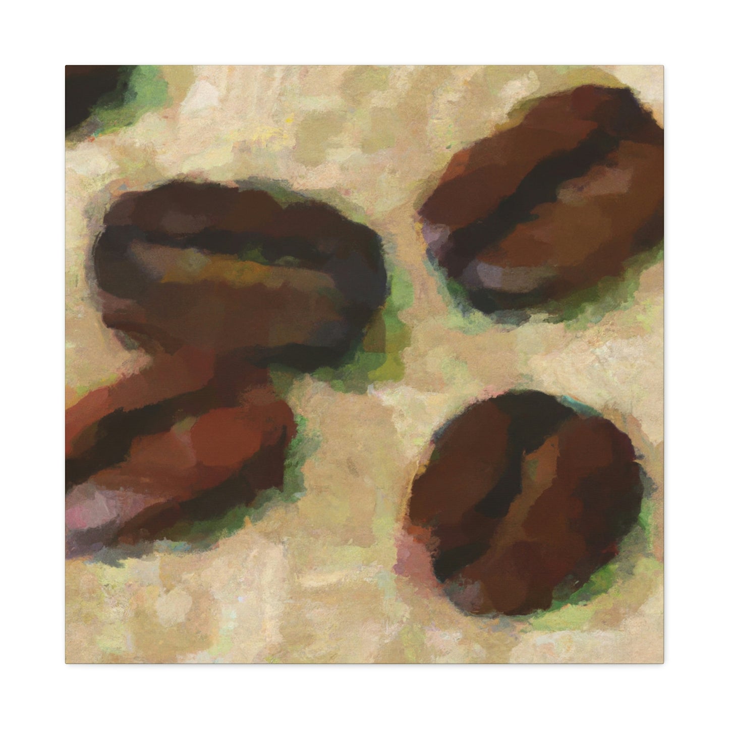 "Coffee Beans in Motion" - Canvas