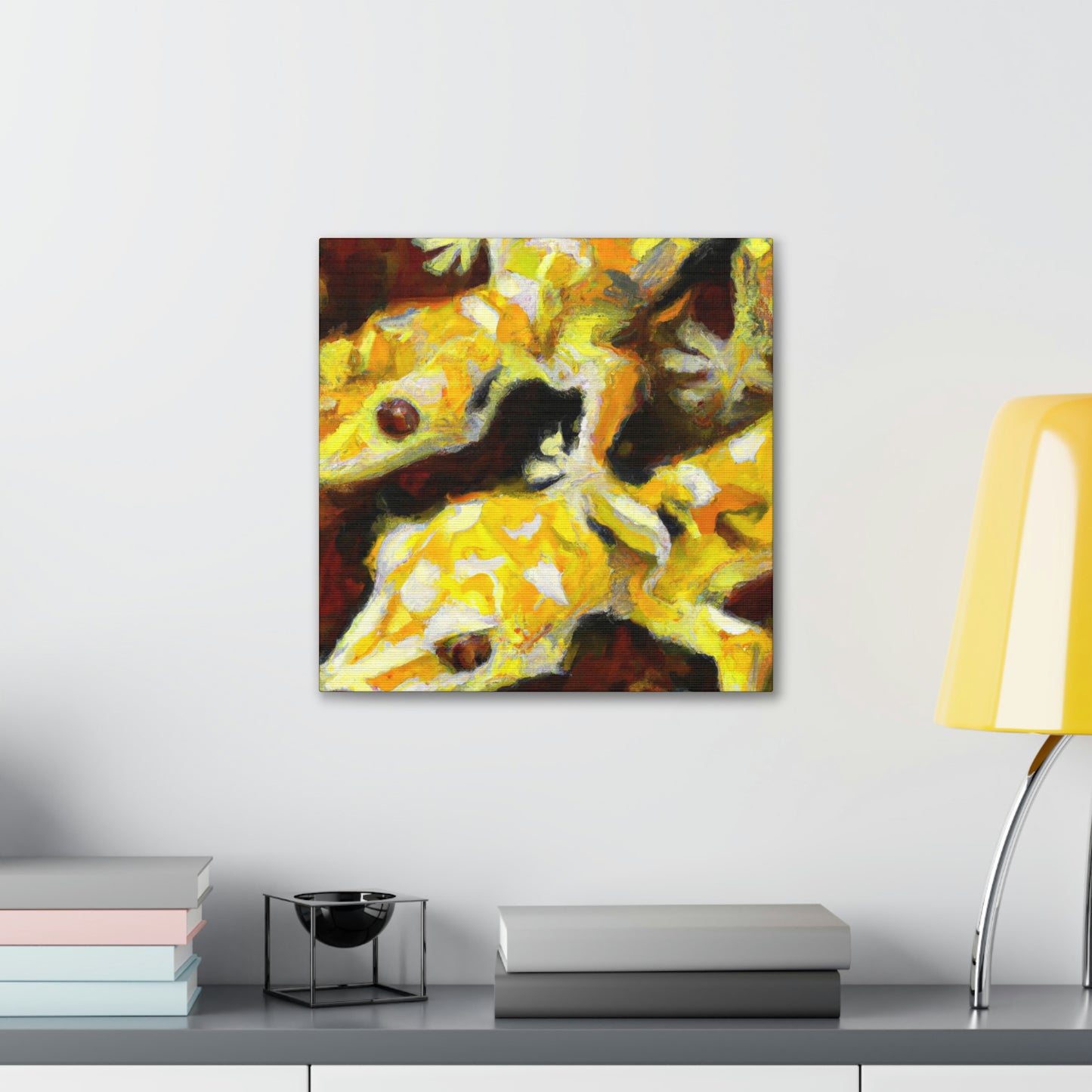 Crested Gecko Expressionism - Canvas