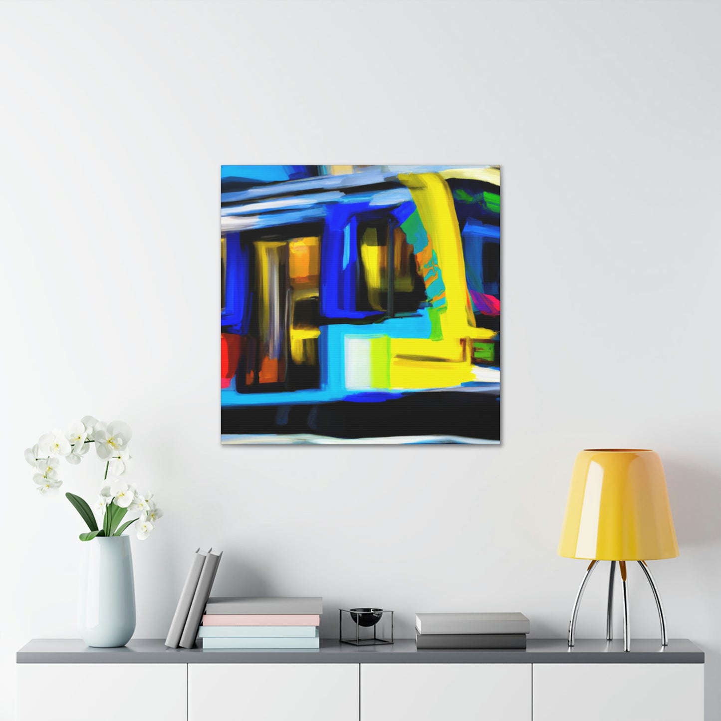 Subway Rising Moonlight - Canvas