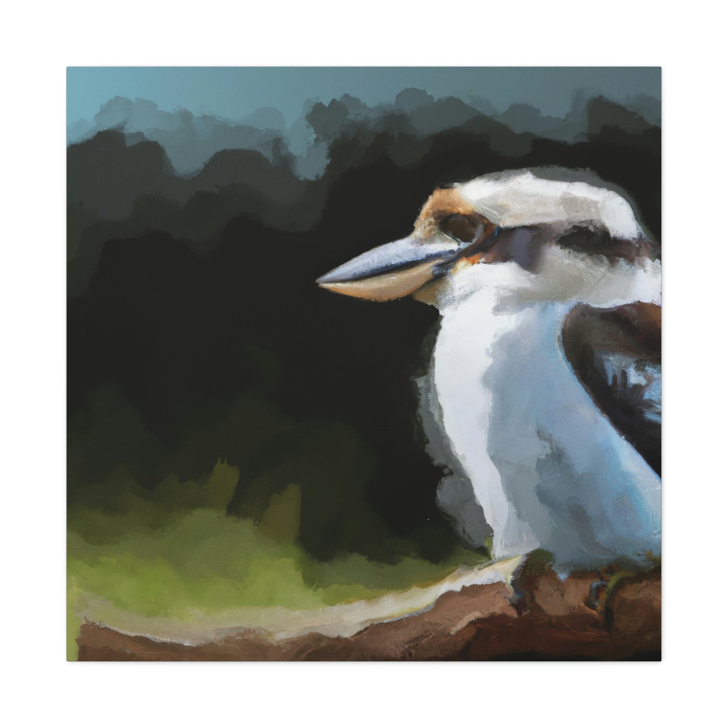 Kookaburra Chaos Paint. - Canvas