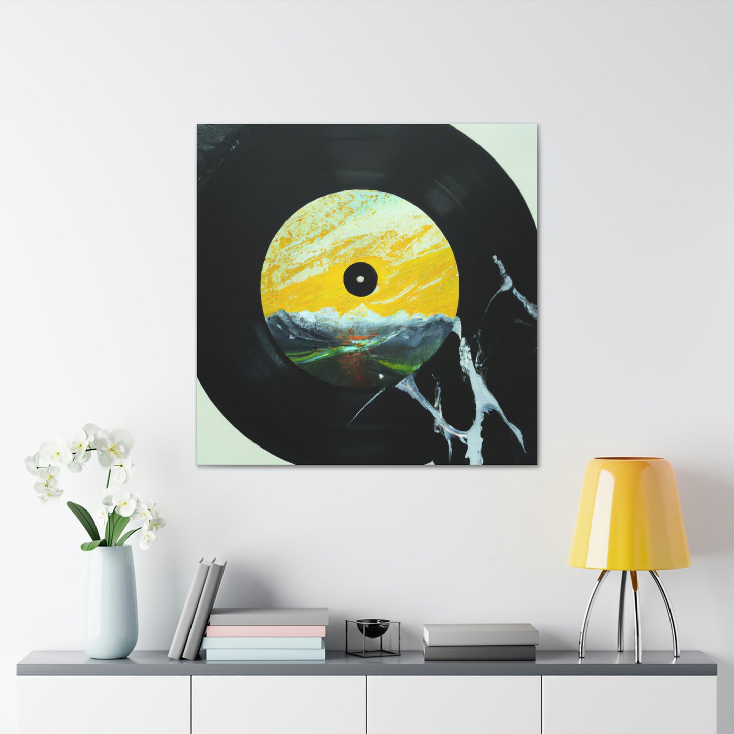 Vinyl Record Reflection - Canvas