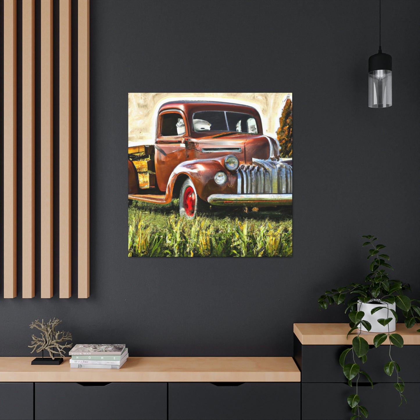 "Aged Pickup Truckard". - Canvas