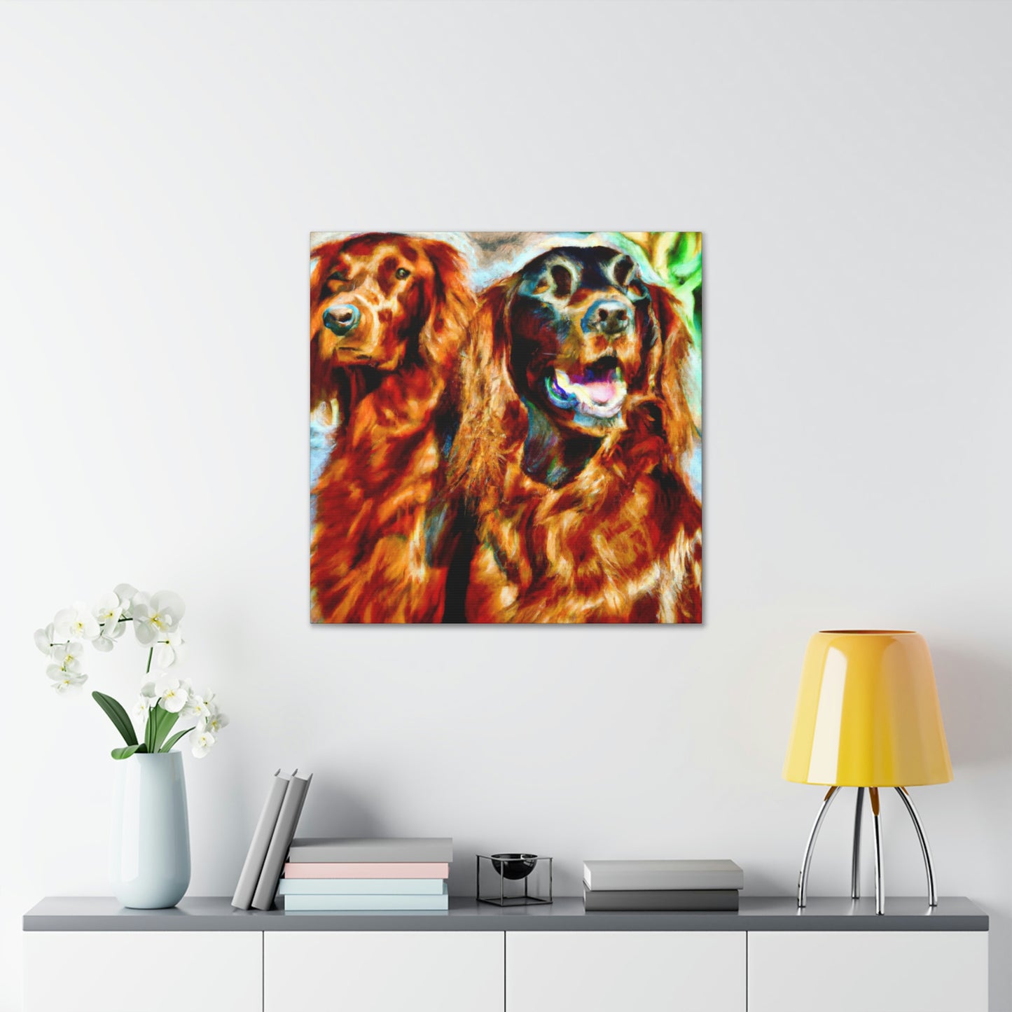 Irish Setter Symphony. - Canvas