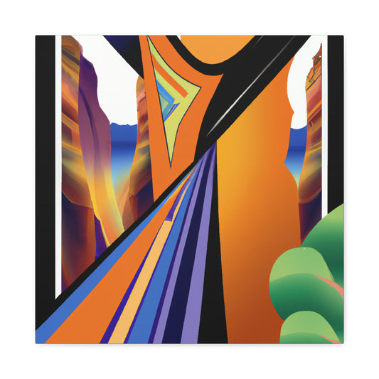 "Deco Grandeur of Canyons" - Canvas