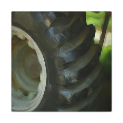 "Tractor Tire Reflection" - Canvas