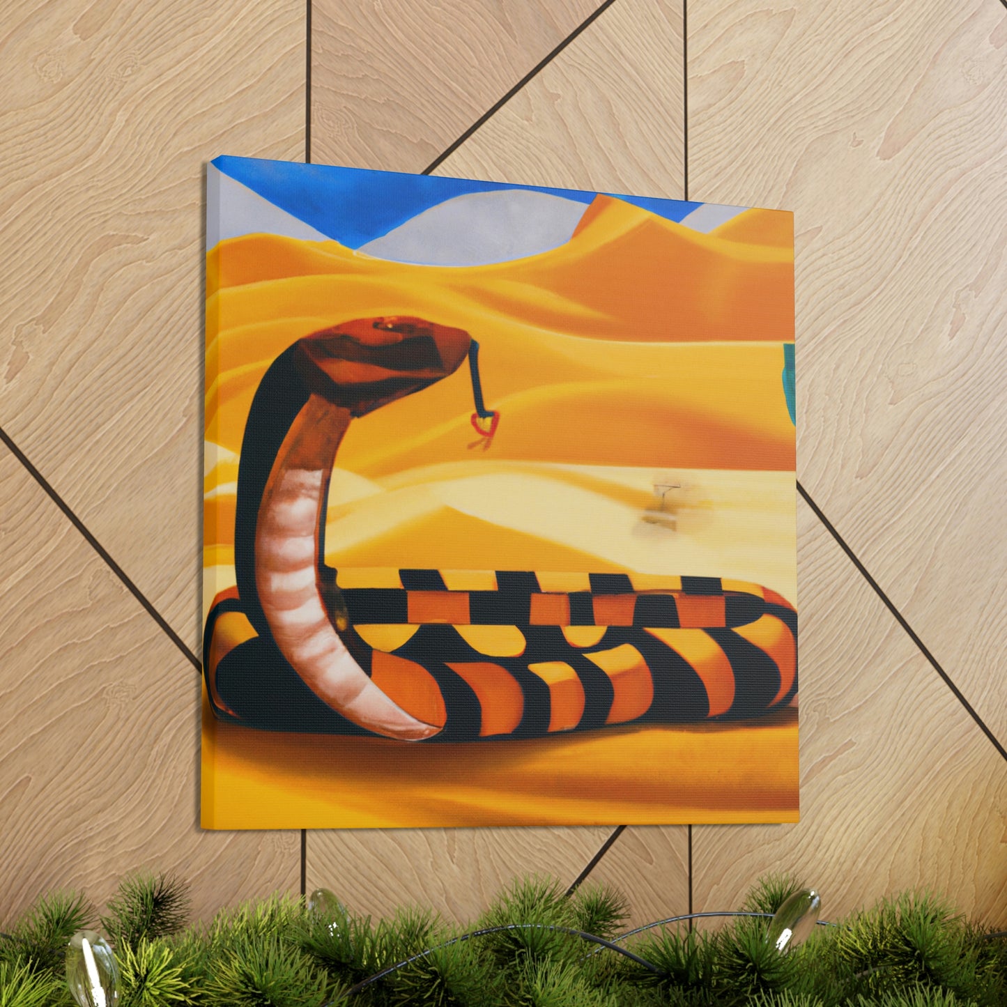 "Striking Rattlesnake Deco" - Canvas