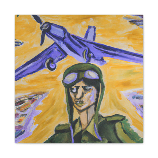 "Aviator in Expressionism". - Canvas