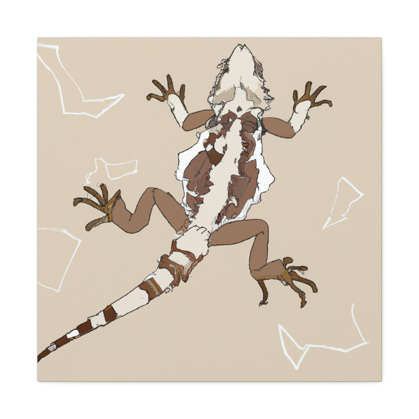 "Bearded Dragon Minimalism" - Canvas