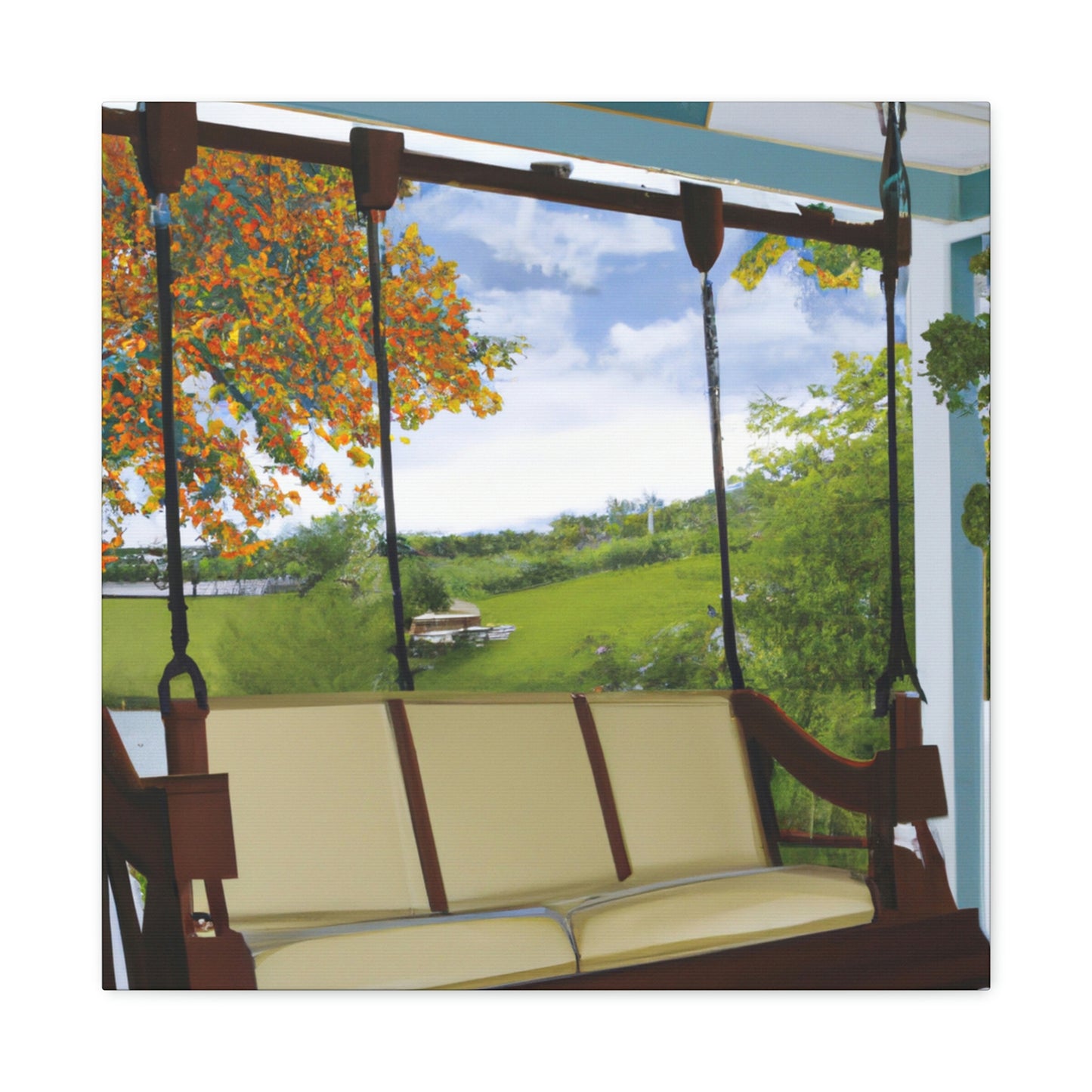 "Porch Swing in Bloom" - Canvas