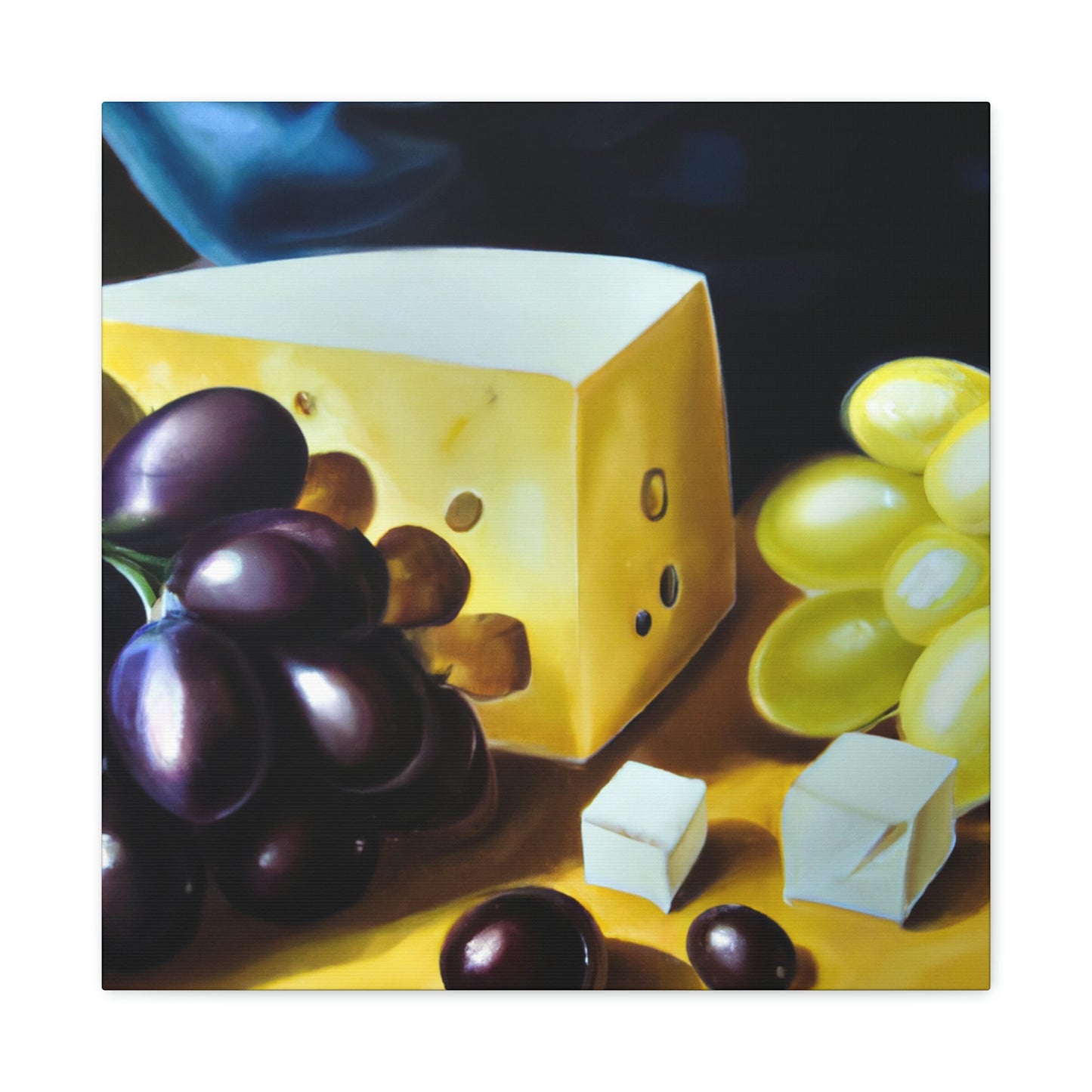 Cheese and Grapes Tapestry - Canvas