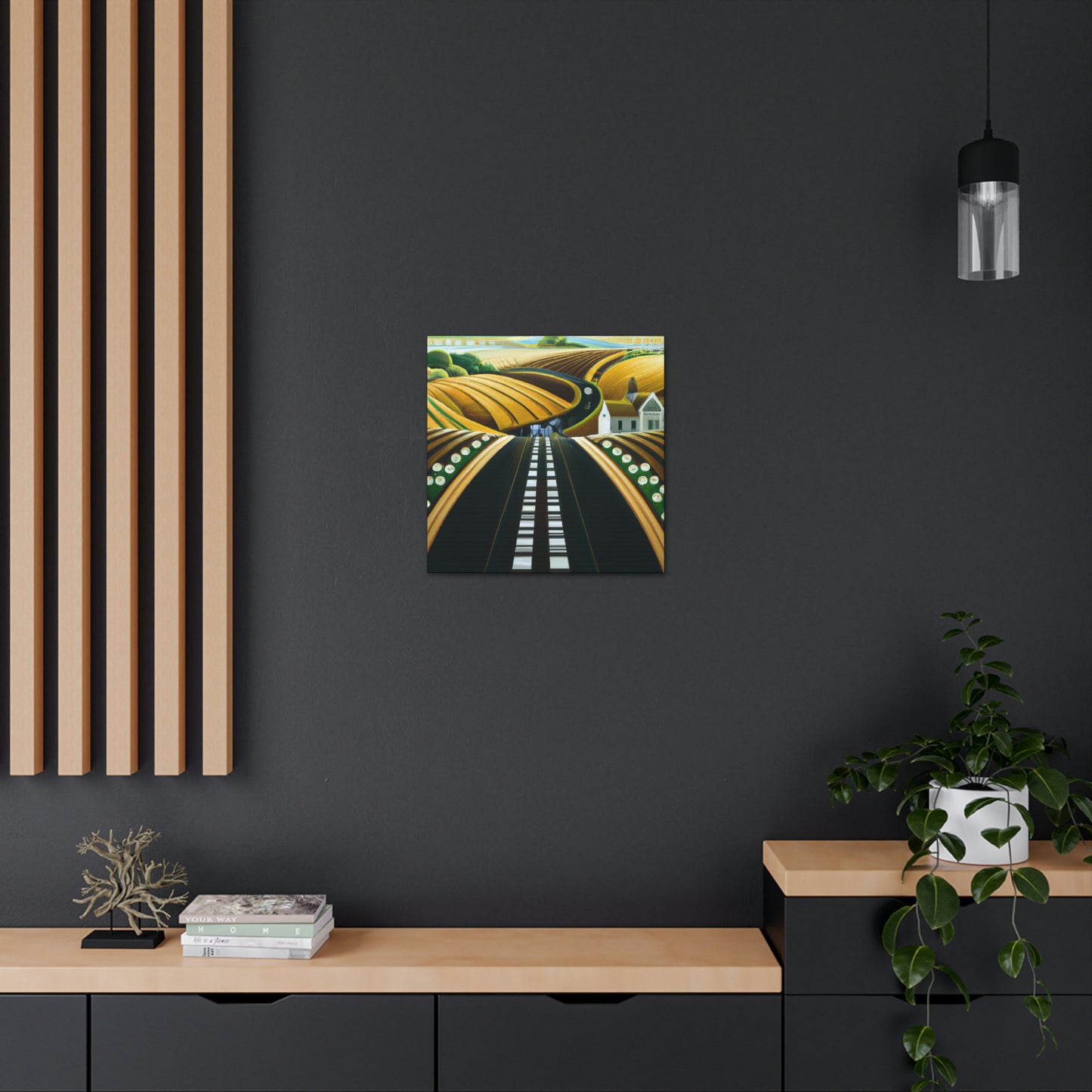 "Country Road in Art Deco" - Canvas