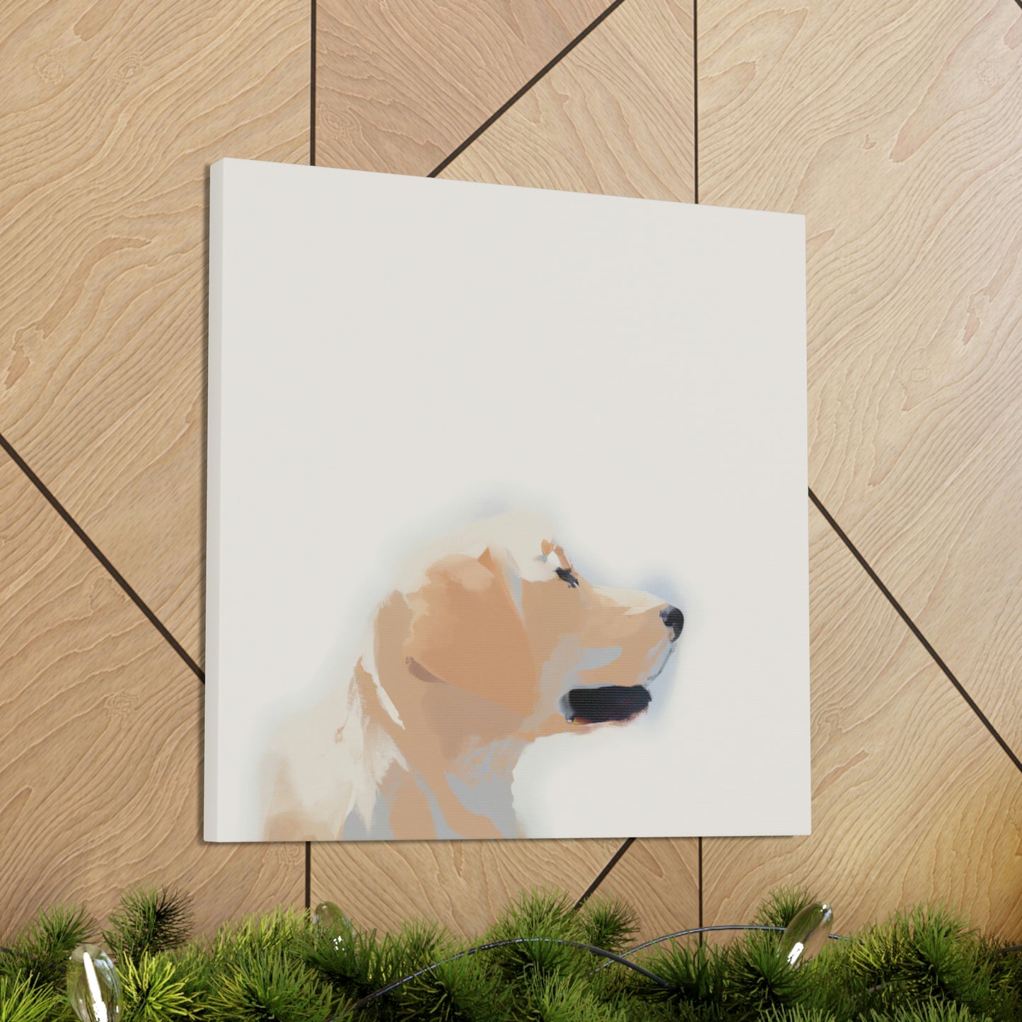 "Golden Retriever Minimalism" - Canvas