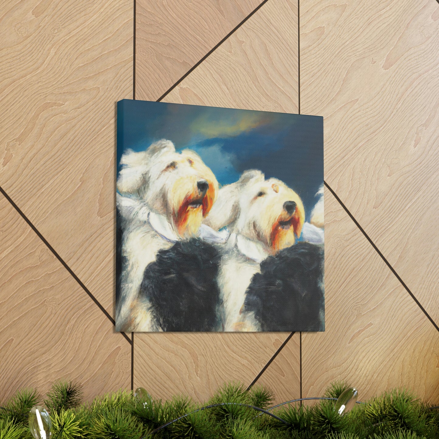 "Surreal Sheepdog Dreaming" - Canvas