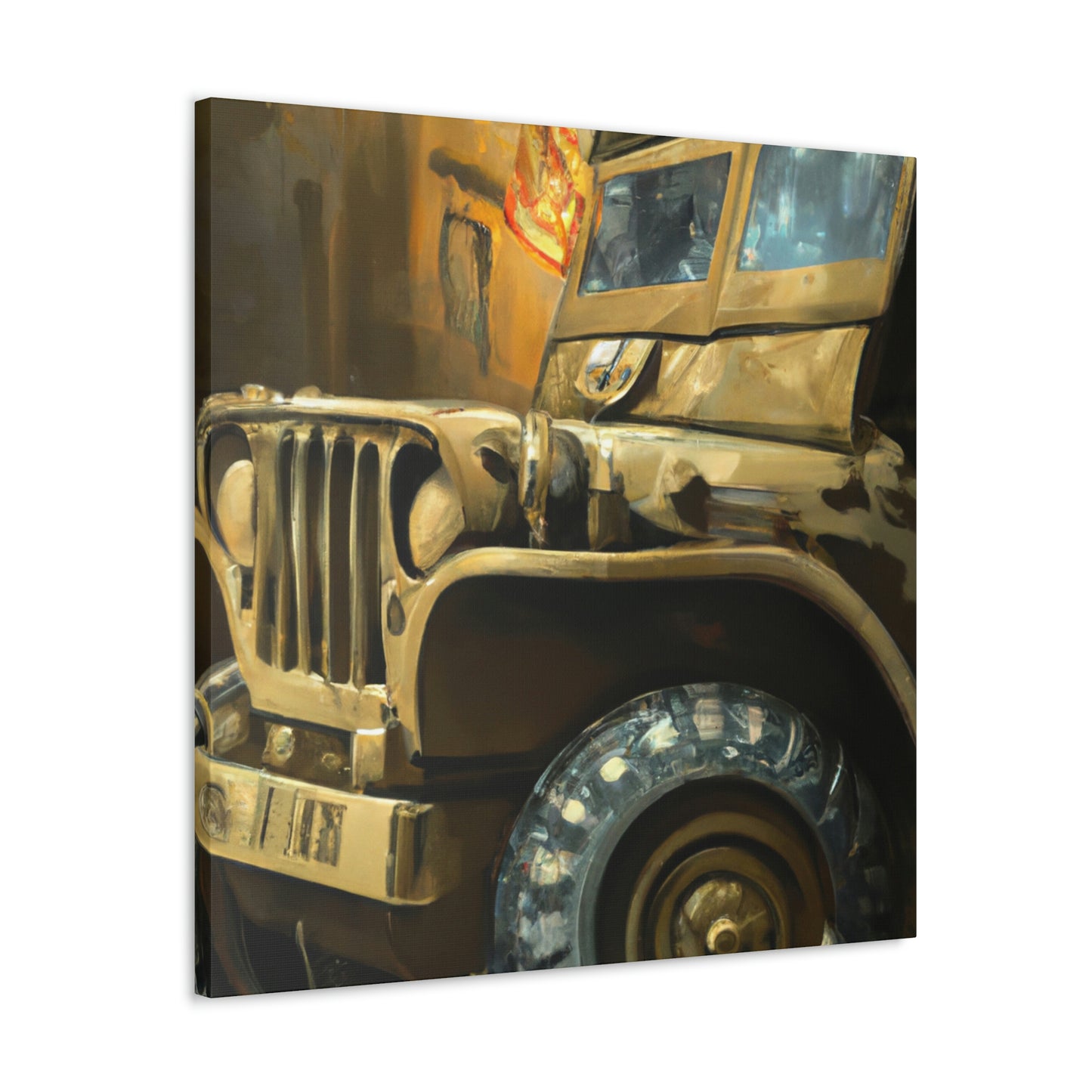 "Jeep in Morning Light" - Canvas