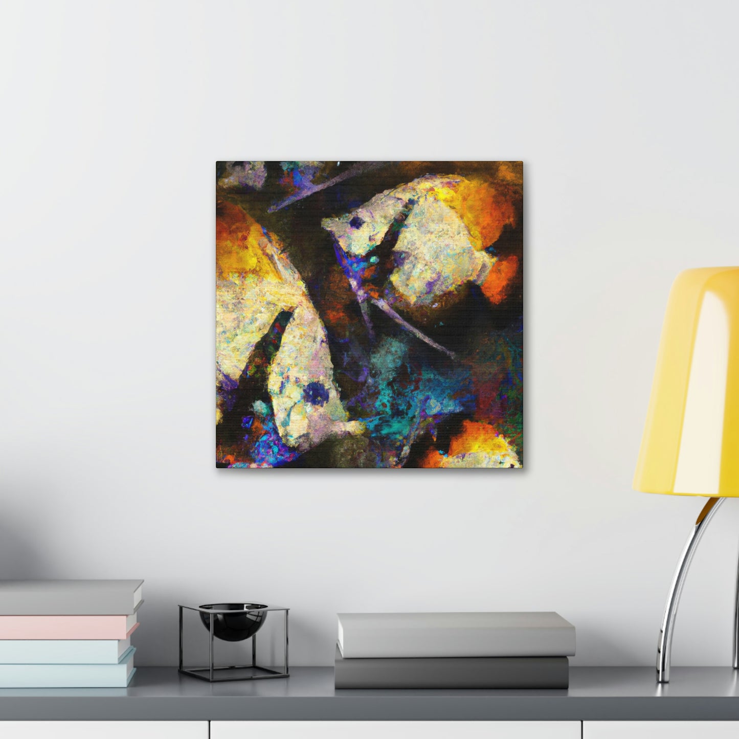 Glimmering Angelfish Painting - Canvas