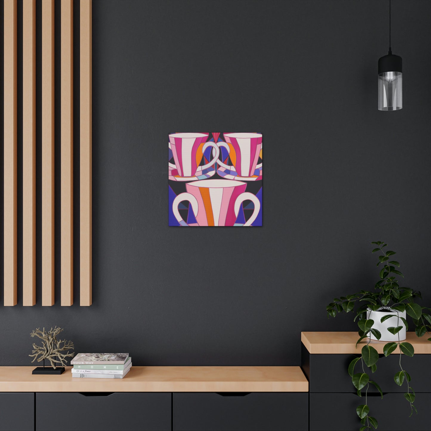 "Tea Cup Symphony" - Canvas