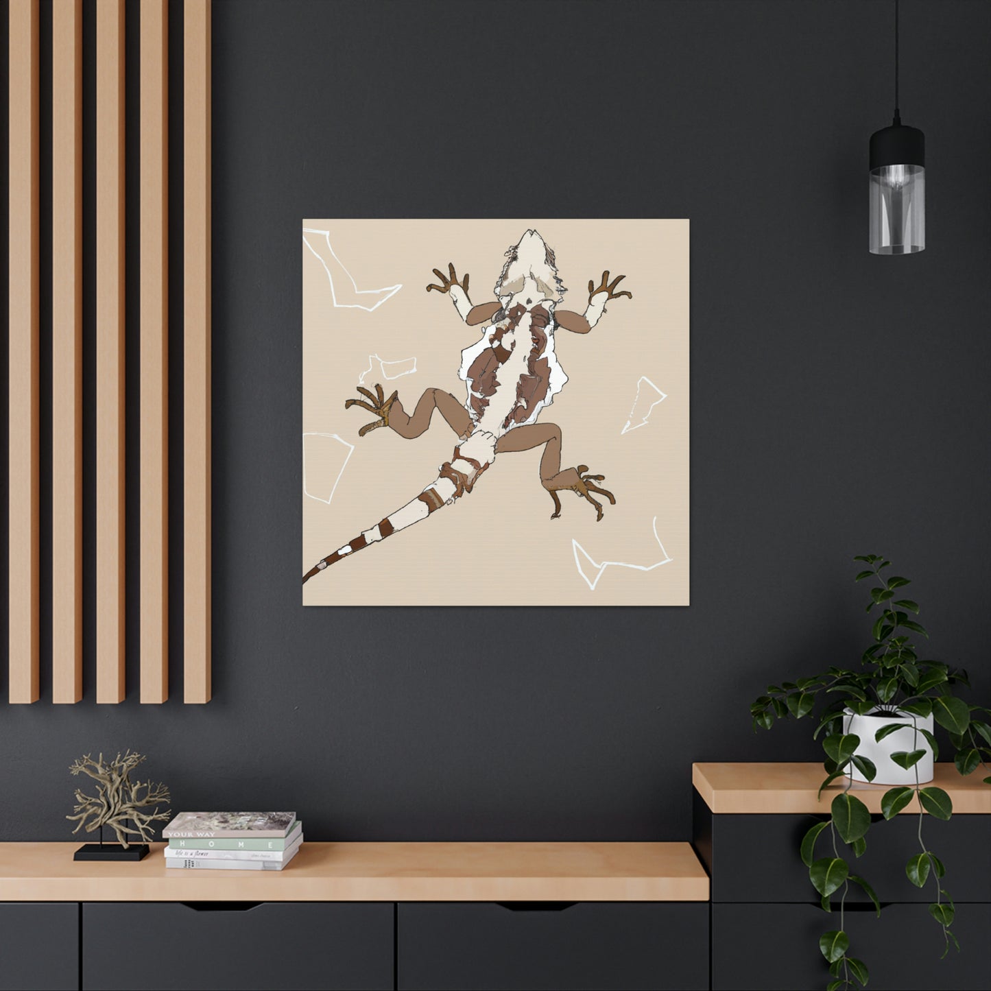 "Bearded Dragon Minimalism" - Canvas