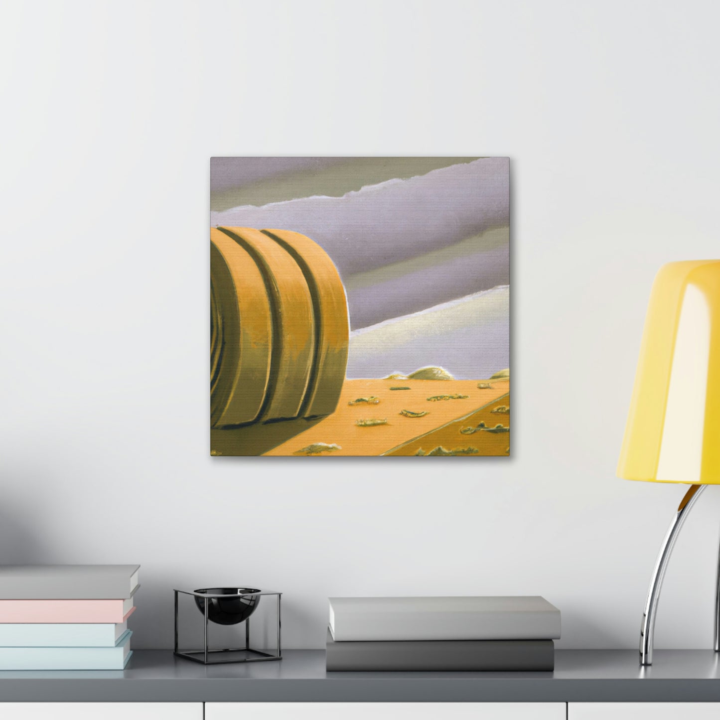 "Hay Bales in Deco". - Canvas