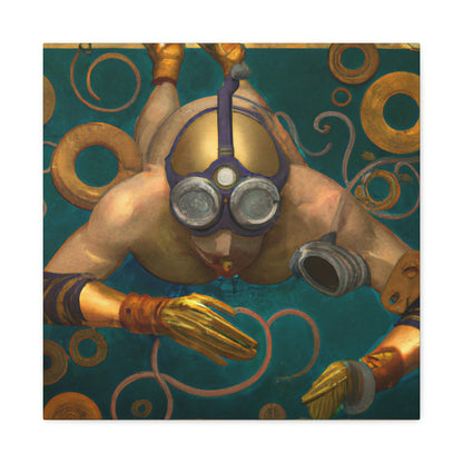 "Swimming in Steampunk Era" - Canvas