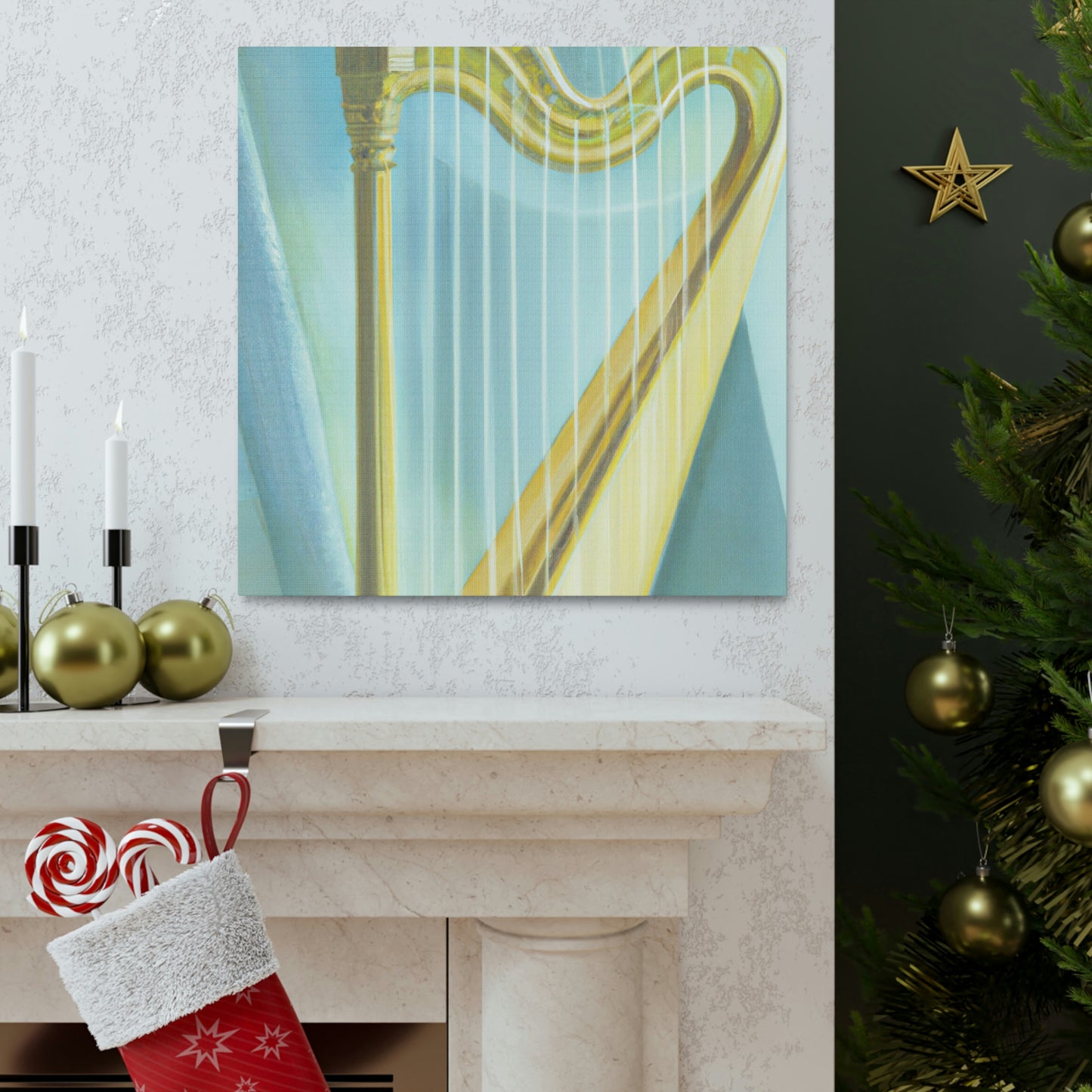 "Harp in Art Deco" - Canvas