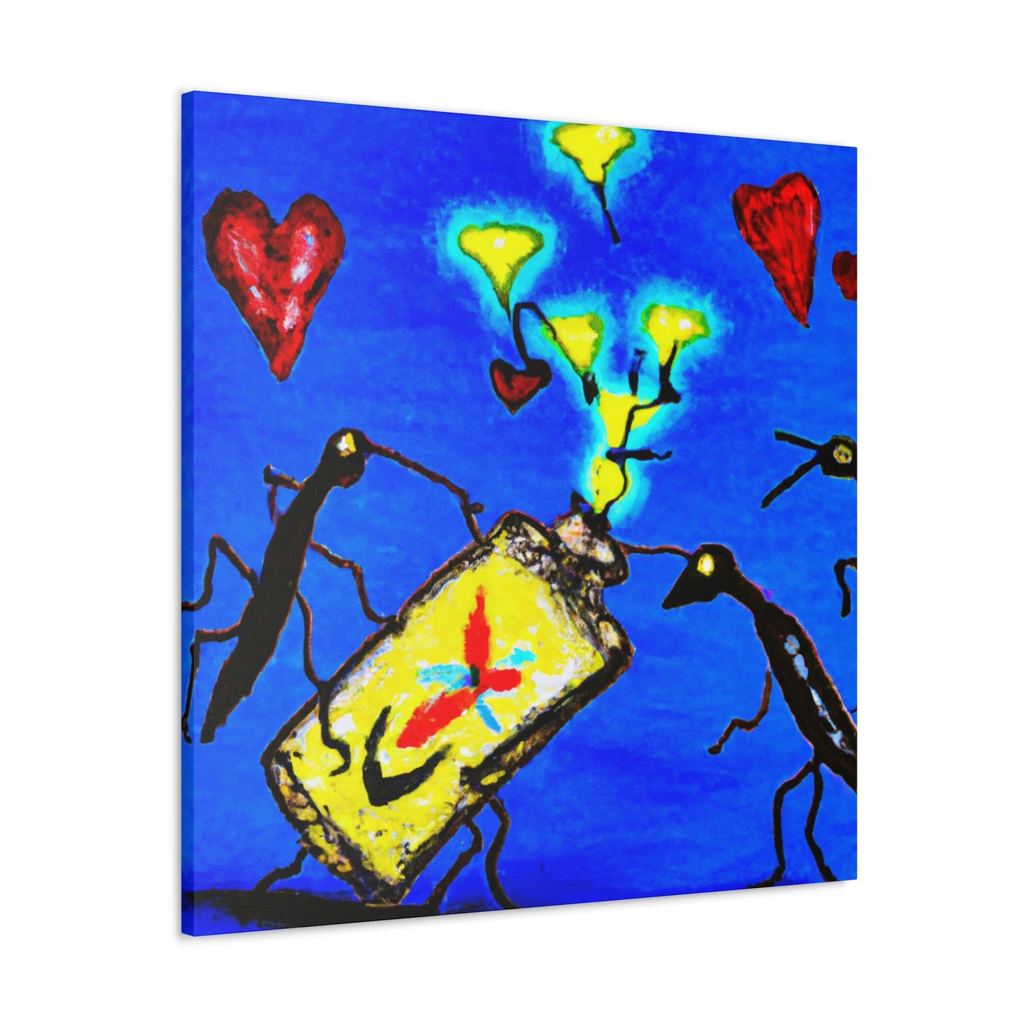 "Love Amidst Fireflies" - Canvas